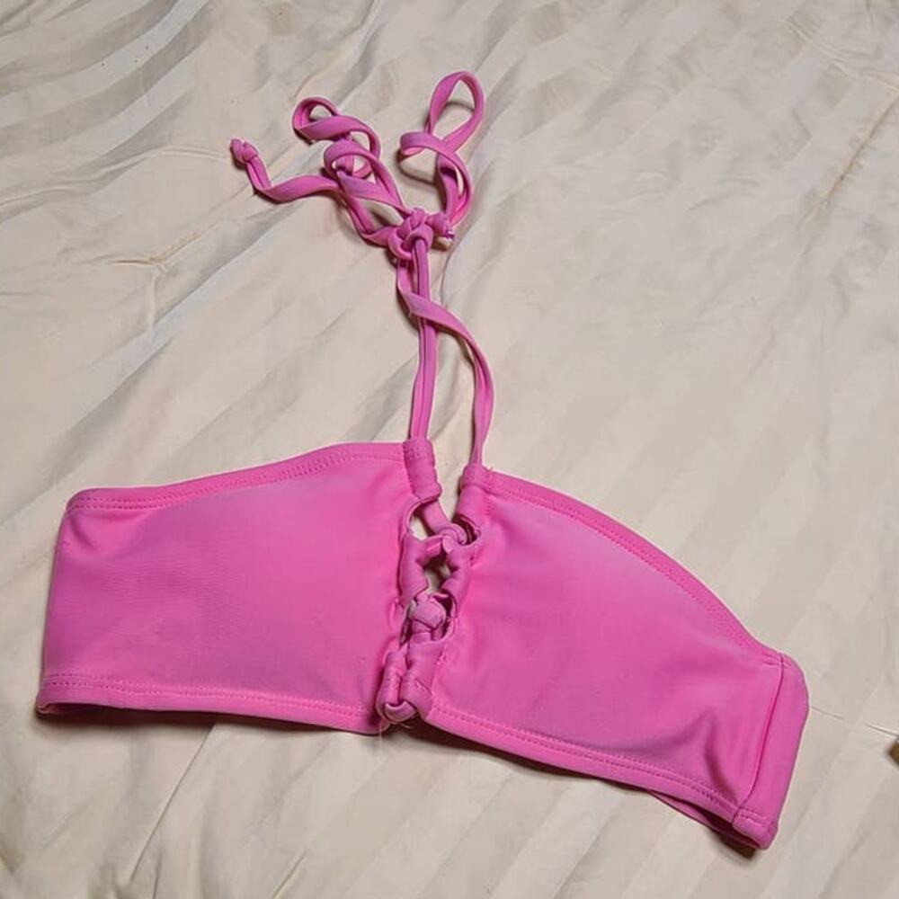 Aeropostale Pink Padded Bandeau Swimsuit Top ~ size XS Junior's
